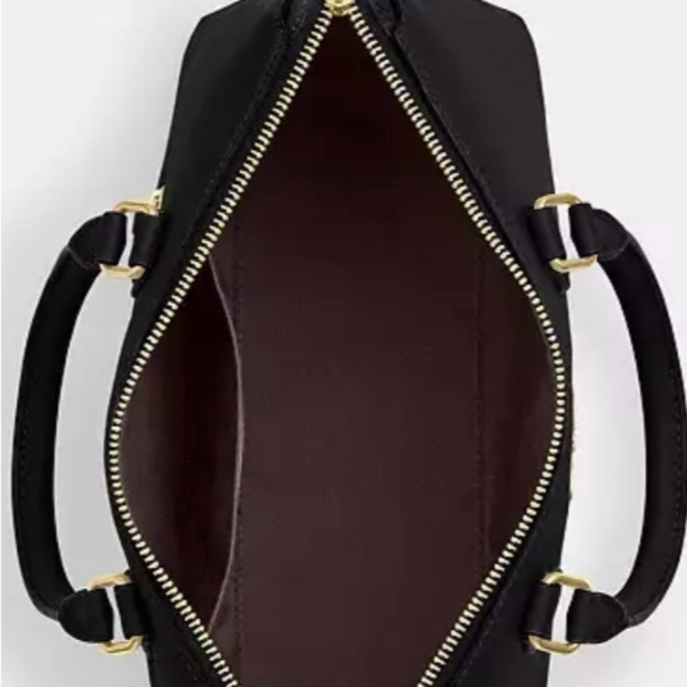 Georgia Black Satchel with Gold Accents - Picture 5 of 11